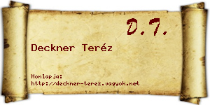 Deckner Teréz névjegykártya